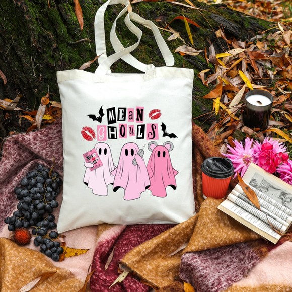 Mommy Glow Co Handbags - Mean Ghouls Mean Girls Halloween Fall Tote Bag